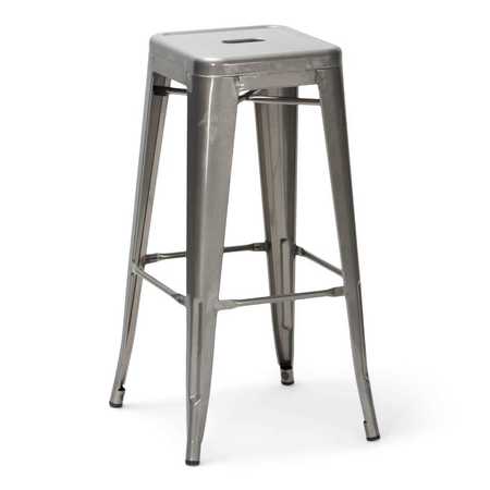 ATLAS COMMERCIAL PRODUCTS Titan Series™ Industrial Metal Bar Stool, Clear Coat MBS9CC